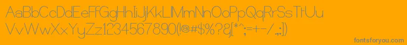 Castor Font – Gray Fonts on Orange Background