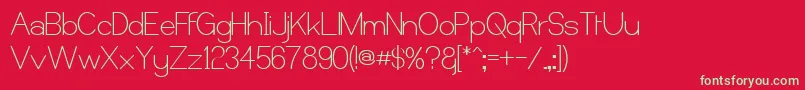 Castor Font – Green Fonts on Red Background