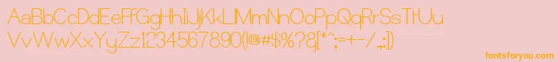 Castor Font – Orange Fonts on Pink Background