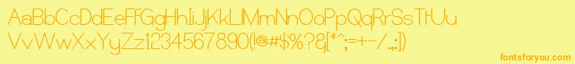Castor Font – Orange Fonts on Yellow Background