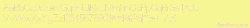 Castor Font – Pink Fonts on Yellow Background