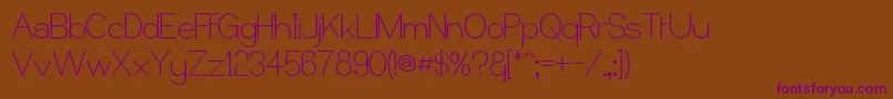 Castor Font – Purple Fonts on Brown Background