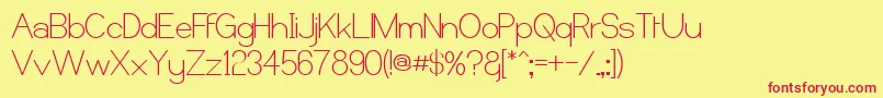 Castor Font – Red Fonts on Yellow Background