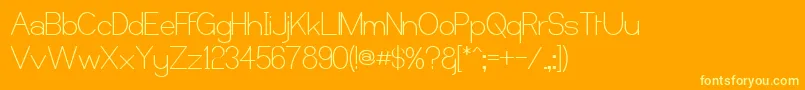 Castor Font – Yellow Fonts on Orange Background