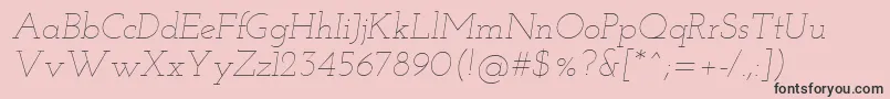 Josefinslab Thinitalic Font – Black Fonts on Pink Background