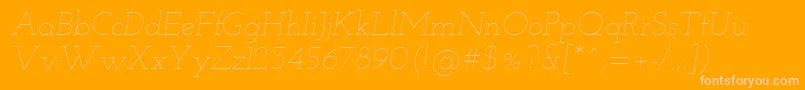 More about Josefinslab Thinitalic Font Josefinslab Thinitalic Font – Pink Fonts on Orange Background