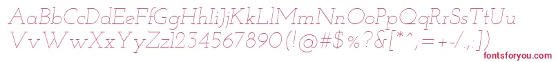 Josefinslab Thinitalic Font – Red Fonts on White Background