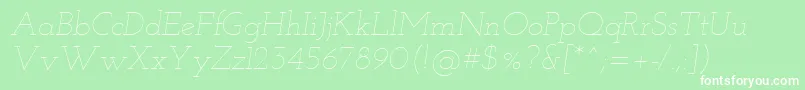 Josefinslab Thinitalic Font – White Fonts on Green Background