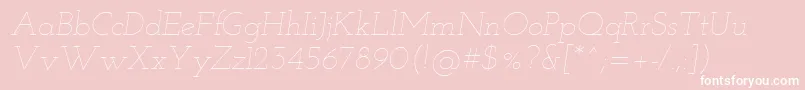 Josefinslab Thinitalic Font – White Fonts on Pink Background