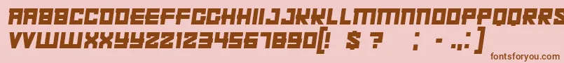 KachushaItalic Font – Brown Fonts on Pink Background
