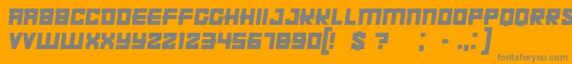 KachushaItalic Font – Gray Fonts on Orange Background