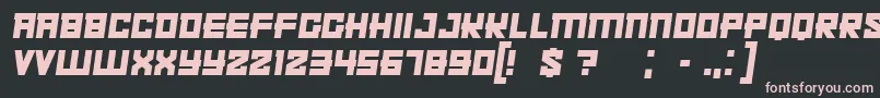 KachushaItalic Font – Pink Fonts on Black Background