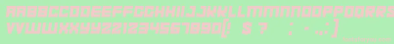 KachushaItalic Font – Pink Fonts on Green Background