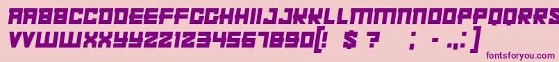 KachushaItalic Font – Purple Fonts on Pink Background