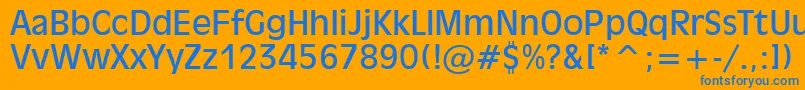 Incised901Bt Font – Blue Fonts on Orange Background