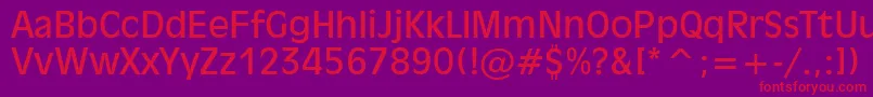 Incised901Bt-Schriftart – Rote Schriften auf violettem Hintergrund