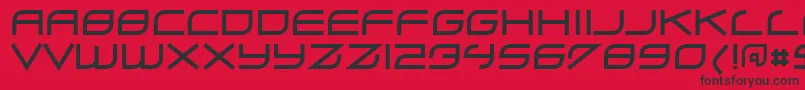 Zero ffy Font – Black Fonts on Red Background