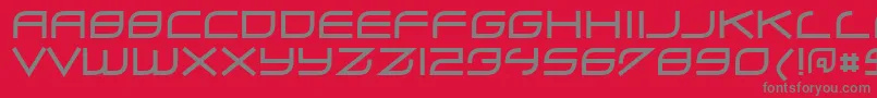 フォントZero ffy – 赤い背景に灰色の文字