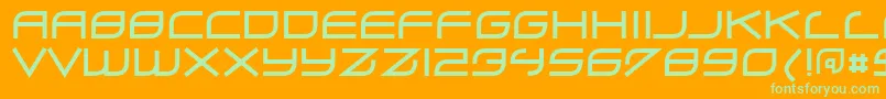 Zero ffy Font – Green Fonts on Orange Background