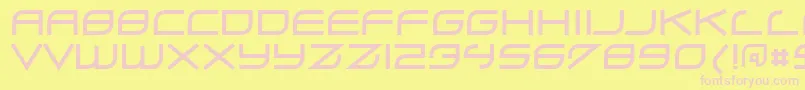 フォントZero ffy – ピンクのフォント、黄色の背景