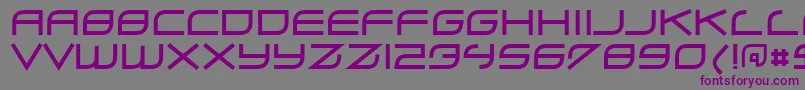 フォントZero ffy – 紫色のフォント、灰色の背景