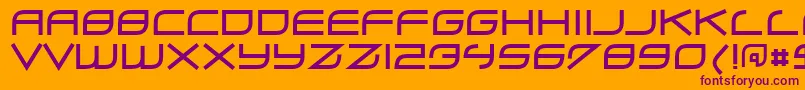 Czcionka Zero ffy – fioletowe czcionki na pomarańczowym tle