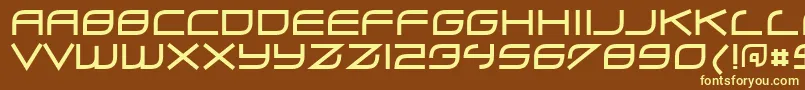 Шрифт Zero ffy – жёлтые шрифты на коричневом фоне