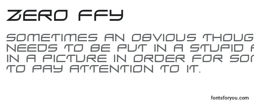 Шрифт Zero ffy