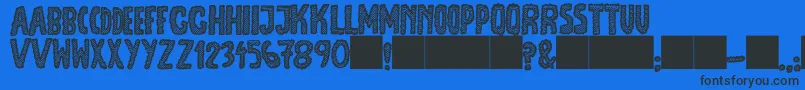 Шрифт JmhEscamasBlack – чёрные шрифты на синем фоне