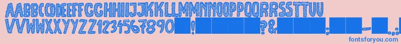 JmhEscamasBlack Font – Blue Fonts on Pink Background