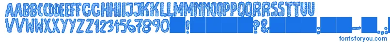 フォントJmhEscamasBlack – 白い背景に青い文字