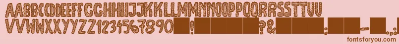 Шрифт JmhEscamasBlack – коричневые шрифты на розовом фоне