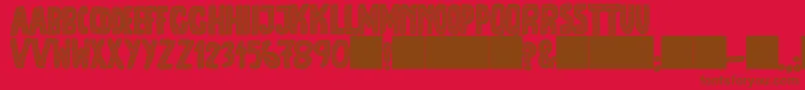 フォントJmhEscamasBlack – 赤い背景に茶色の文字