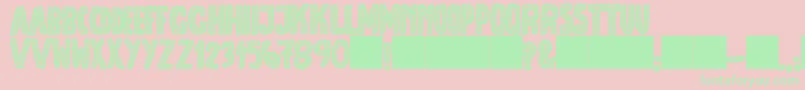 JmhEscamasBlack Font – Green Fonts on Pink Background