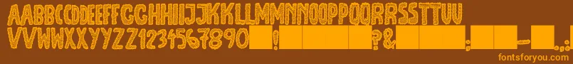 JmhEscamasBlack Font – Orange Fonts on Brown Background
