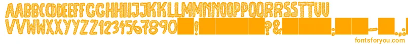 JmhEscamasBlack-Schriftart – Orangefarbene Schriften auf weißem Hintergrund