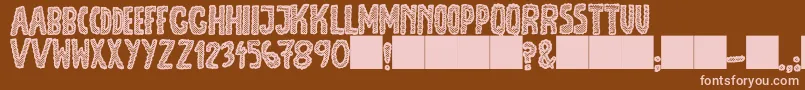 JmhEscamasBlack-fontti – vaaleanpunaiset fontit ruskealla taustalla