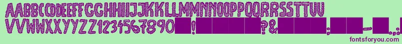 JmhEscamasBlack Font – Purple Fonts on Green Background