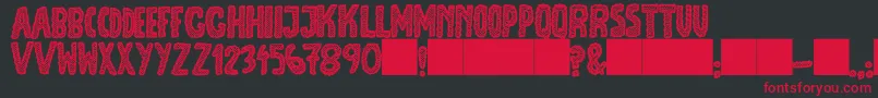 Шрифт JmhEscamasBlack – красные шрифты на чёрном фоне