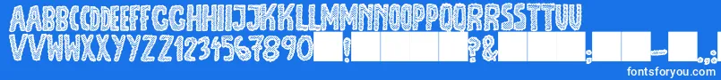 JmhEscamasBlack Font – White Fonts on Blue Background
