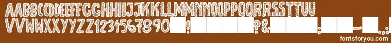 Шрифт JmhEscamasBlack – белые шрифты на коричневом фоне