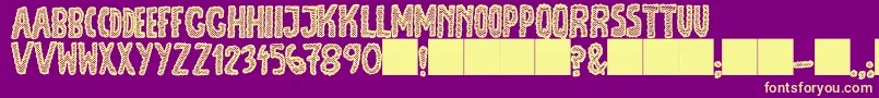 JmhEscamasBlack Font – Yellow Fonts on Purple Background