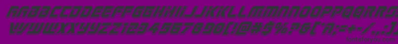 フォントLegiosabinapunchital – 紫の背景に黒い文字