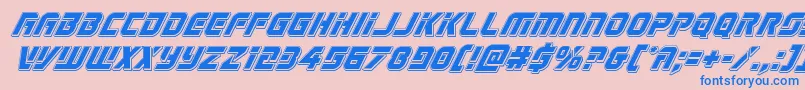 Legiosabinapunchital Font – Blue Fonts on Pink Background