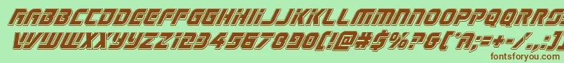 Legiosabinapunchital Font – Brown Fonts on Green Background