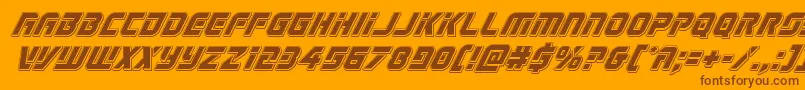 Legiosabinapunchital Font – Brown Fonts on Orange Background