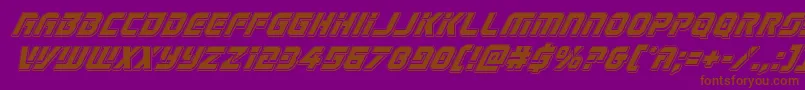 Legiosabinapunchital Font – Brown Fonts on Purple Background