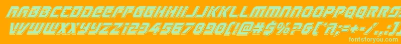 Legiosabinapunchital Font – Green Fonts on Orange Background