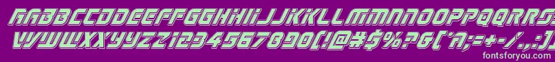 Legiosabinapunchital Font – Green Fonts on Purple Background