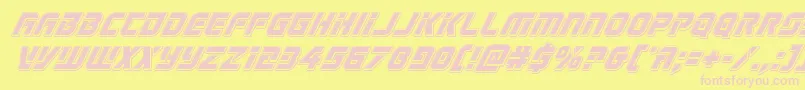 Legiosabinapunchital Font – Pink Fonts on Yellow Background